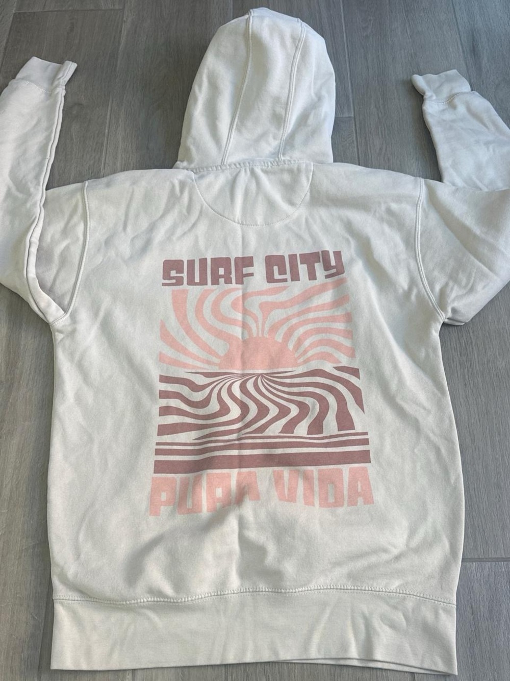Surf City Pura Vida White Hoodie - Kids